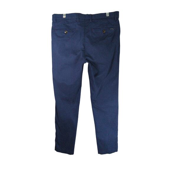Ted Baker Pants Mens 34 R‎ Blue Flat Front Slim Fit - Picture 10 of 10